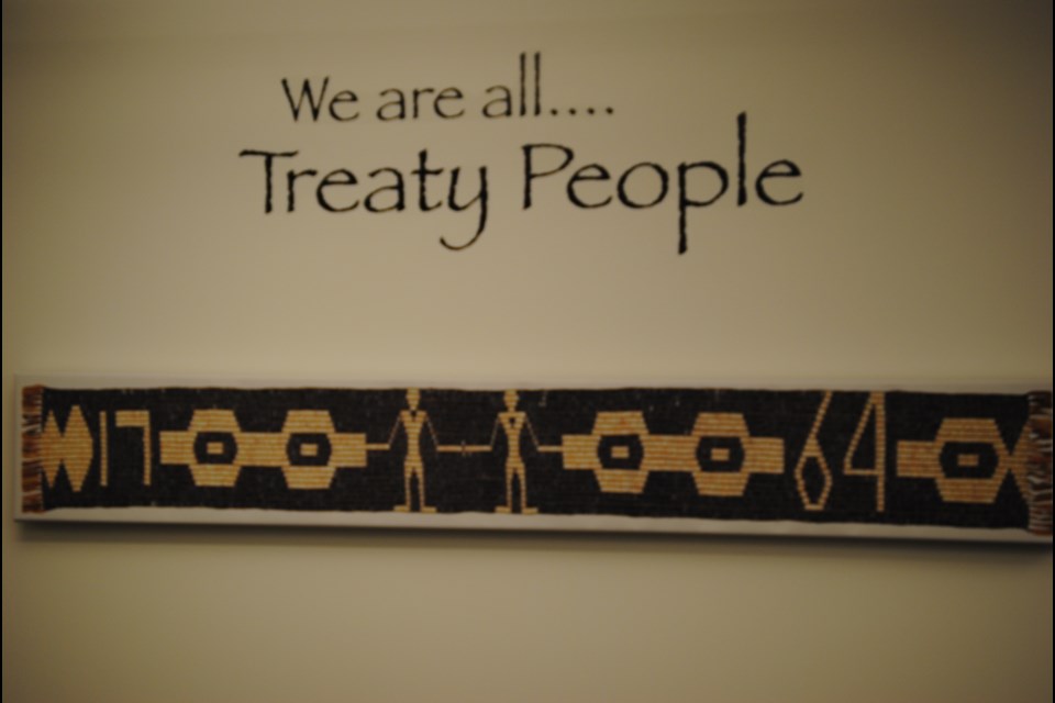 Inscription on the wall of the new RBC Treaty Learning Centre