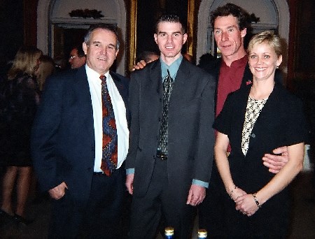 <b>L-R Larry Kennedy, the father of Steven Kennedy, Steven Kennedy, Mike Williamson and his girlfriend Suzie, pose for a photograph at Rideau Hall. The picture was taken after Williamson received The Medal of Bravery. Photo courtesy of Larry Kennedy, Special to BayToday.ca.</b>