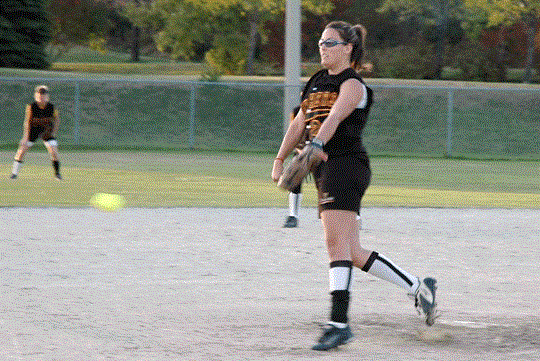 Lady Panthers Brittany Shannon unleashes a pitch Wednesday. Joey Rainer Photo