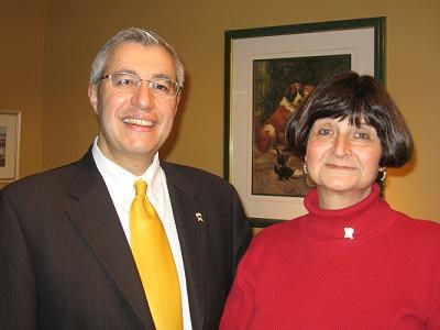 Mayor Victor Fedeli with Chair Dianne Lafrance