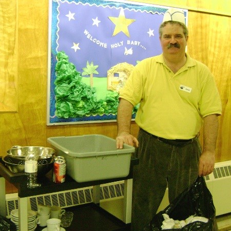 Jim Klein on trash duty