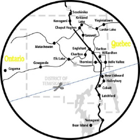 The Timiskaming-Cochrane federal riding would be carved up among three neighbouring ridings unless an act of parliament prevents it. The-Tri-Towns would be blended into the new Nipissing-Timiskaming riding.