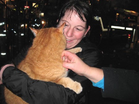 Alisha Brown and her cat Tommy. Photo by Phil Novak, BayToday.ca.