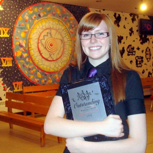 Widdifield student Linsey Callahan finished out her high school drama career on a high note taking home her third straight Stage Manager’s Award 