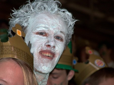 A painted up West Ferris student.  Photo by Chris Dawson.