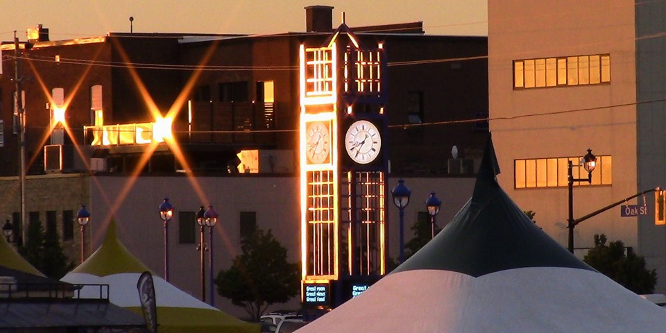 golden clock tower