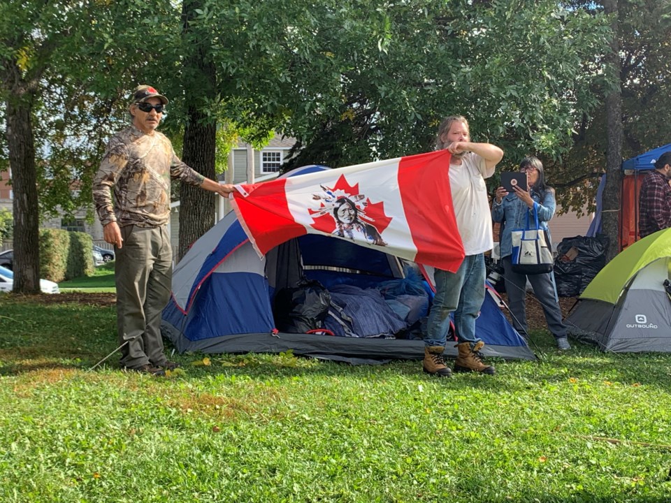 20200929 homeless tent city  city hall north bay dismantlecd