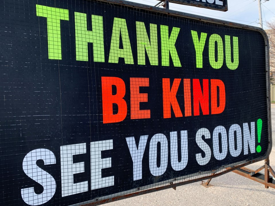 20210510 covid thank you be kind sign turl