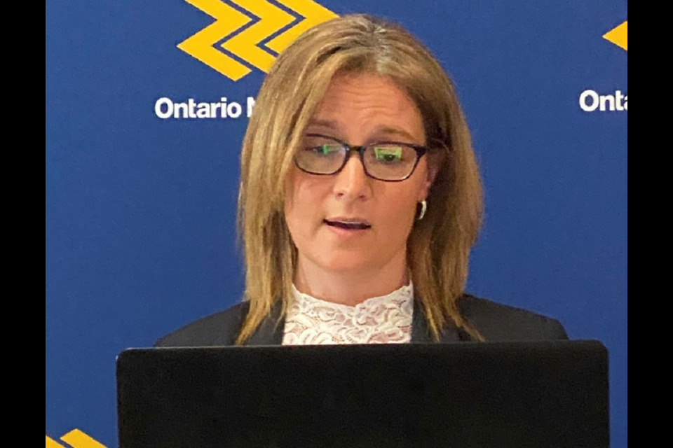 Corina Moore, President and CEO of Ontario Northland addressed community services committee members.