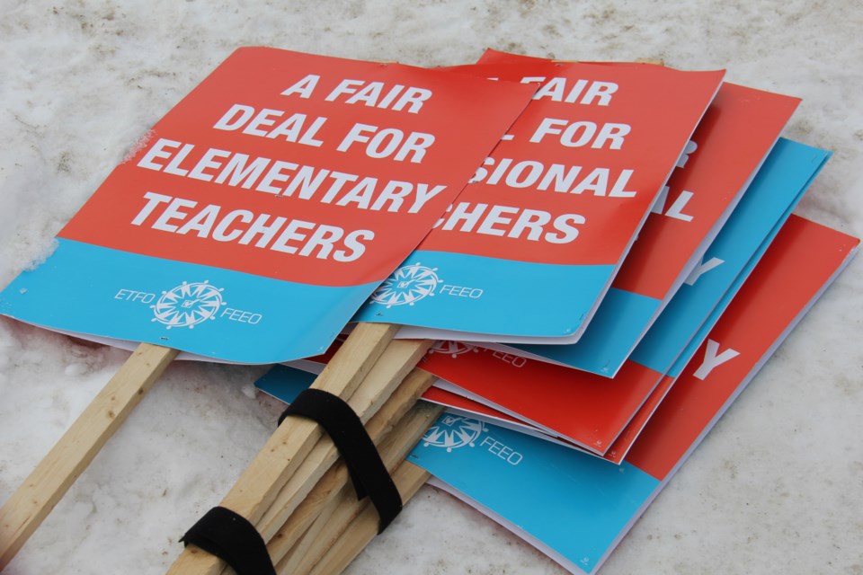 20200206 Elementary Teachers’ Federation of Ontario ETFO north bay generic sign 4 turl