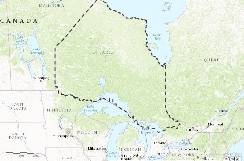 northern ontario boundry map 2017