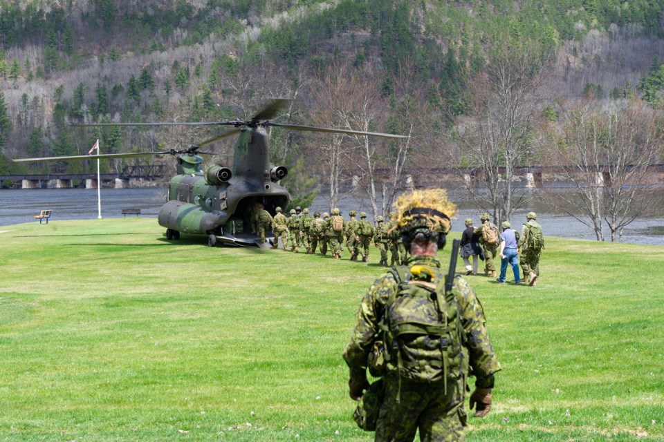 As part of Exercise Trillium Venture, members of the Defense team and other government agencies responded to a simulated emergency in Mattawa, Ontario on May 4, 2024.

Photo by Master Corporal Jim Saunders, 22 Wing Imagery NCM