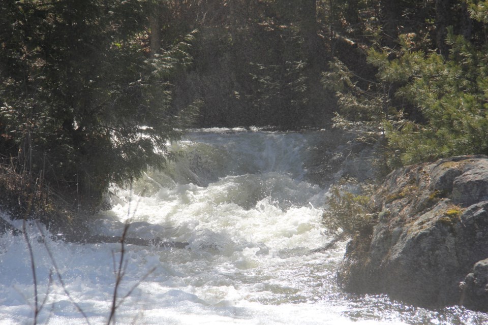 USED 170518 5 Rushing waters, Kaibuskong River, Bonfield.  Photo by Brenda Turl for BayToday.