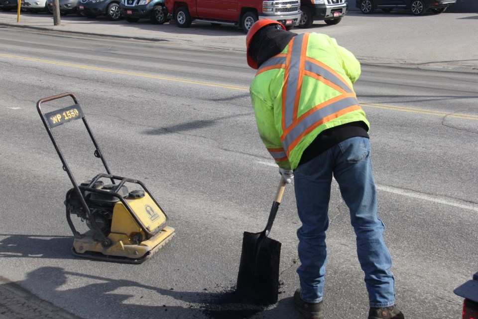 USED It's pothole season. Photo by Brenda Turl.