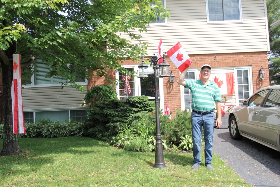 Dave DeJourdan celebrates Canada Day and his first day of retirement. Brenda Turl/BayToday