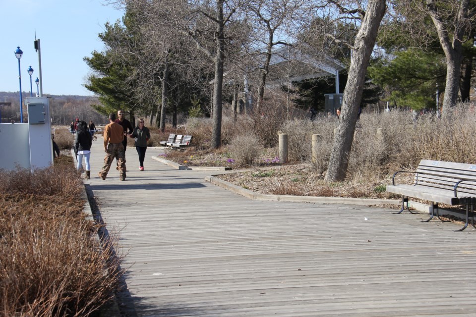 USED 170504 1Along the boardwalk, North Bay waterfront. Photo by Brenda Turl for BayToday,