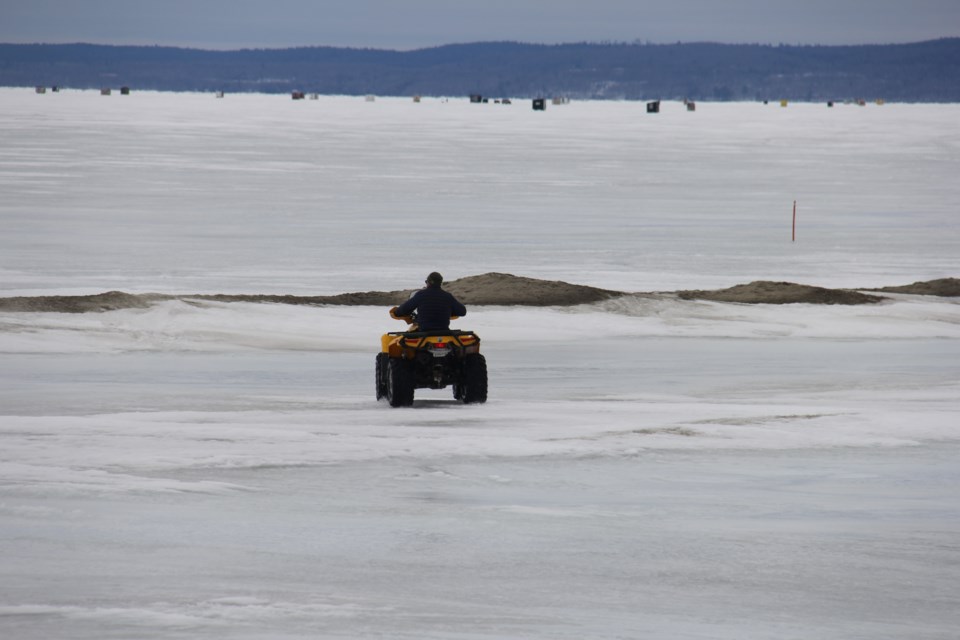 USED 20180301 3 Driving out on to Lake Nipissing. Photo by Brenda Turl for BayToday.