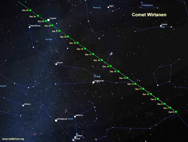 Comet wirthanen sky chart 3