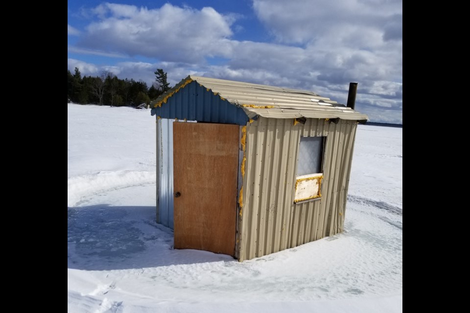 Iron Island ice hut.