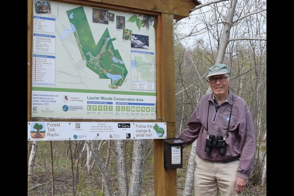 Conservationist Dick Tafel Steve is a winner of the Hounsell Greenway Award for his work with Laurier Woods.