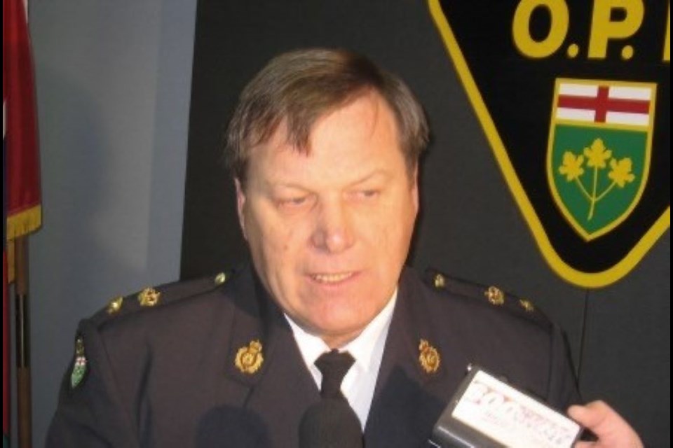 File photo. Ken Miller on the job with the OPP.