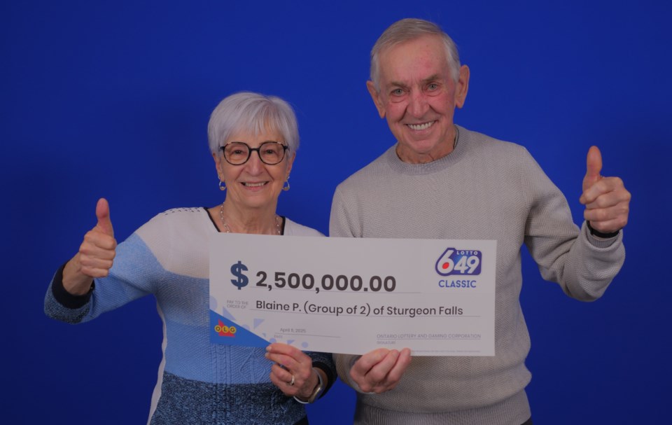 Sturgeon Falls couple win $2.5 million in 6/49