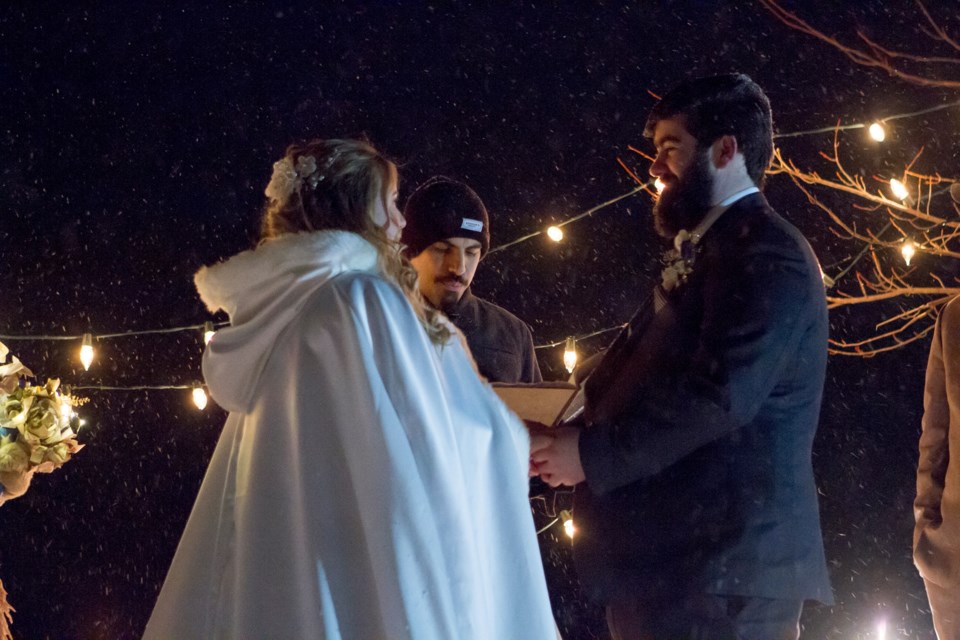 Eva Wardlaw's grandson Alex O'Hare (right) marries Stephanie Stripe at the Eva Wardlaw Conservation Area. Photo by CM Photography-family&wedding