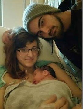 Sammie Defrancesco and Donovan Bazinet with their new baby girl. Submitted photo.