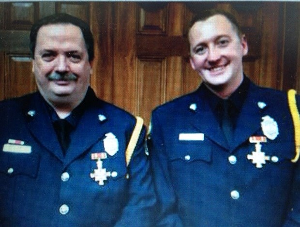 Firefighters Bill and Ryan Brazeau showed exceptional courage in a very hostile situation. Submitted photo.