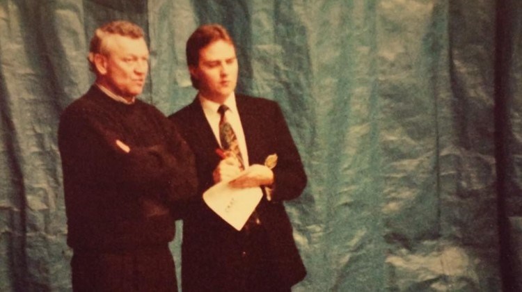 John McLellan with North Bay Centennials Owner John Hopper. Photo Provided by John McLellan. 