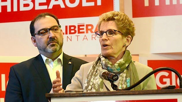 Ontario Premier Kathleen Wynne |(pictured here with Sudbury MPP Glenn Thibeault) testifies today at the Sudbury byelection bribery trial. (File)