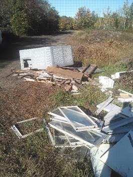 This small hot tub was dumped near a railway bed off Highway 17 just west of North Bay.  Photo submitted. 