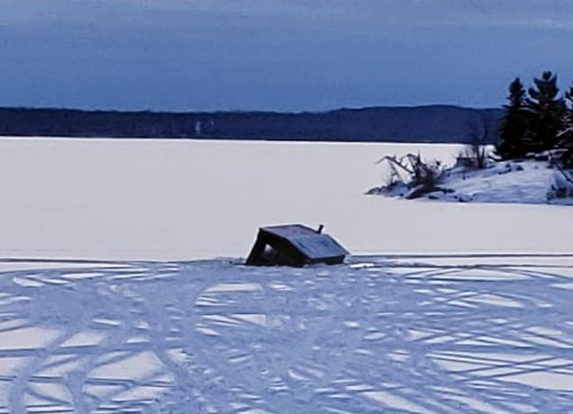 Ice Hut Sinks On Lake Nosbonsing Baytoday Ca