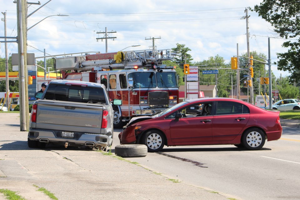 This two vehicle accident happened around 3:30. Courtesy Dave Gault.