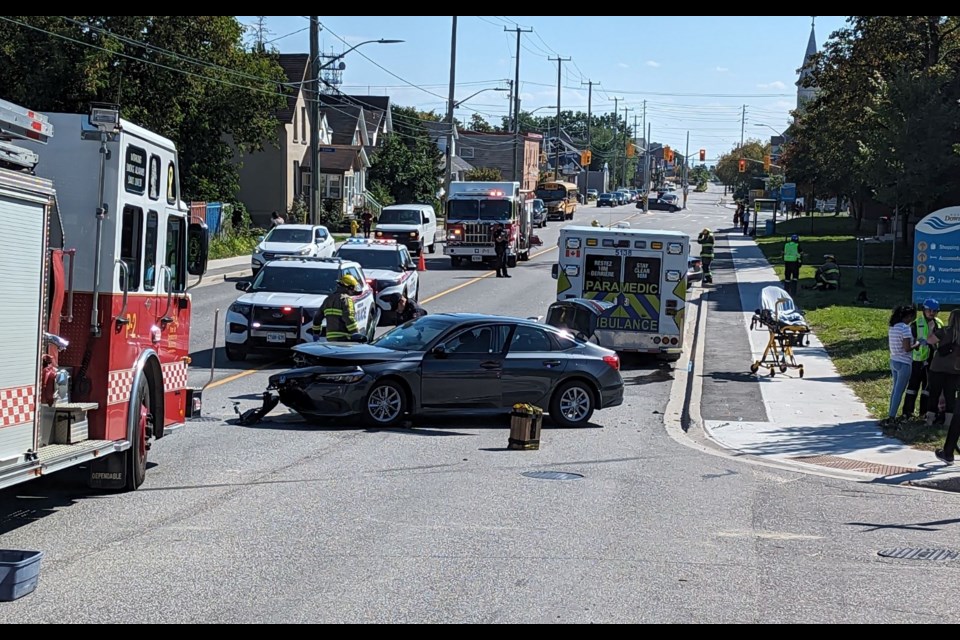 An accident at the Algonquin-McLaren intersection has sent one person to hospital.