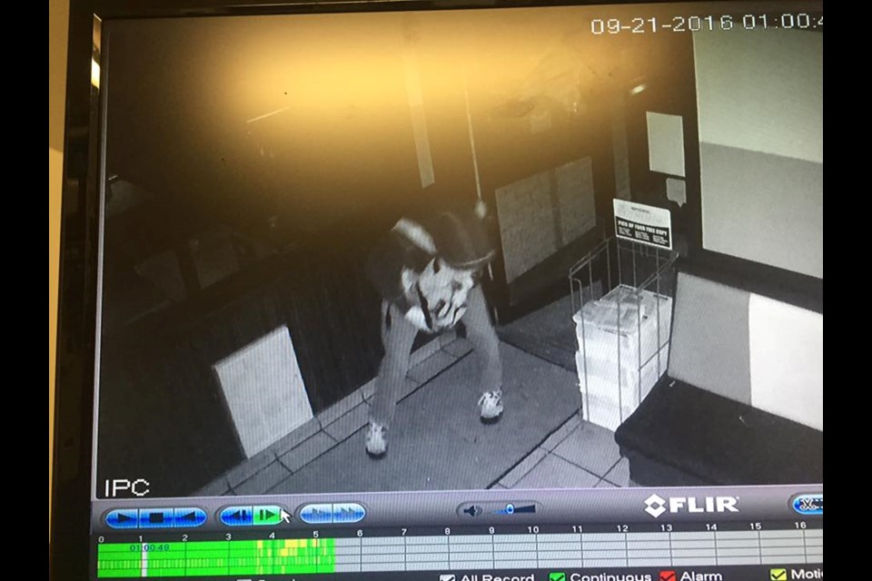 This is a security camera picture of the thief that broke into Burger World. Photo provided.
