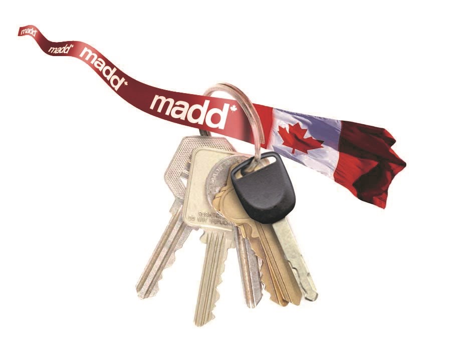 MADD red ribbon ride impaired driving police 2016