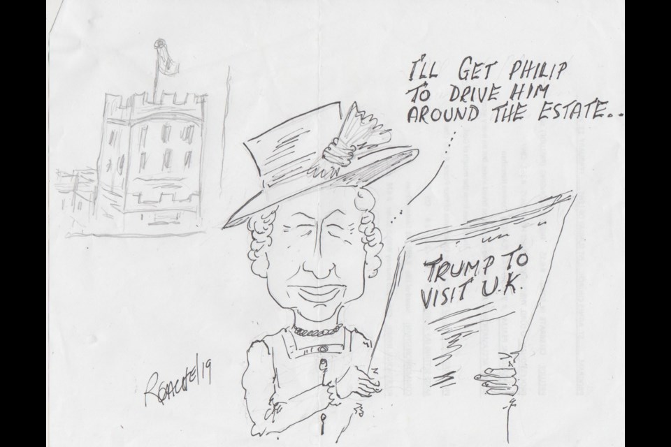 Political cartoon by Michael Roache.