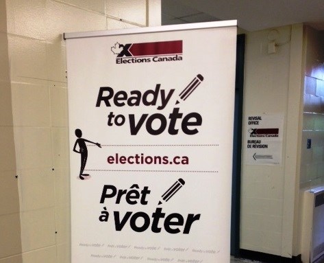 voting elections canada sign