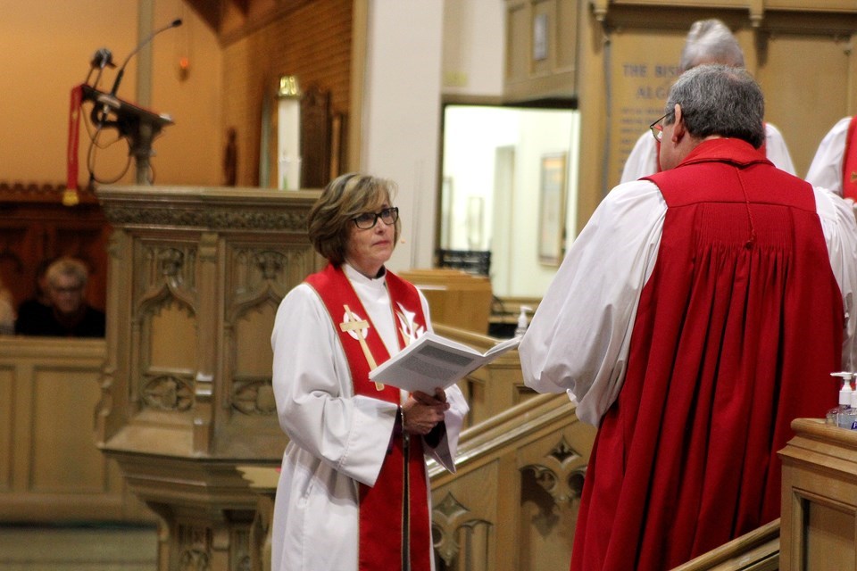 Anne Germond was installed on Saturday, February 11 as Algoma's first female Anglican bishop. Photo by David Helwig/SooToday