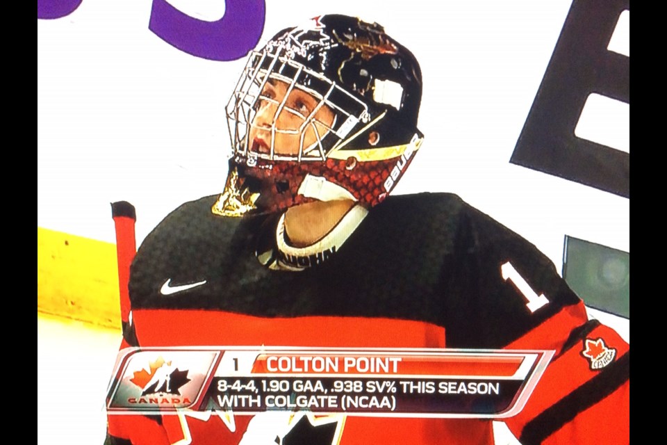North Bay's Colton Point was perfect against Slovakia.