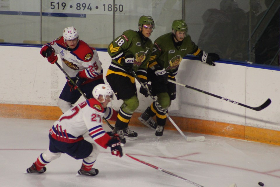 Matthew Struthers in action for the Battalion.  Photo by Mark Pare. 