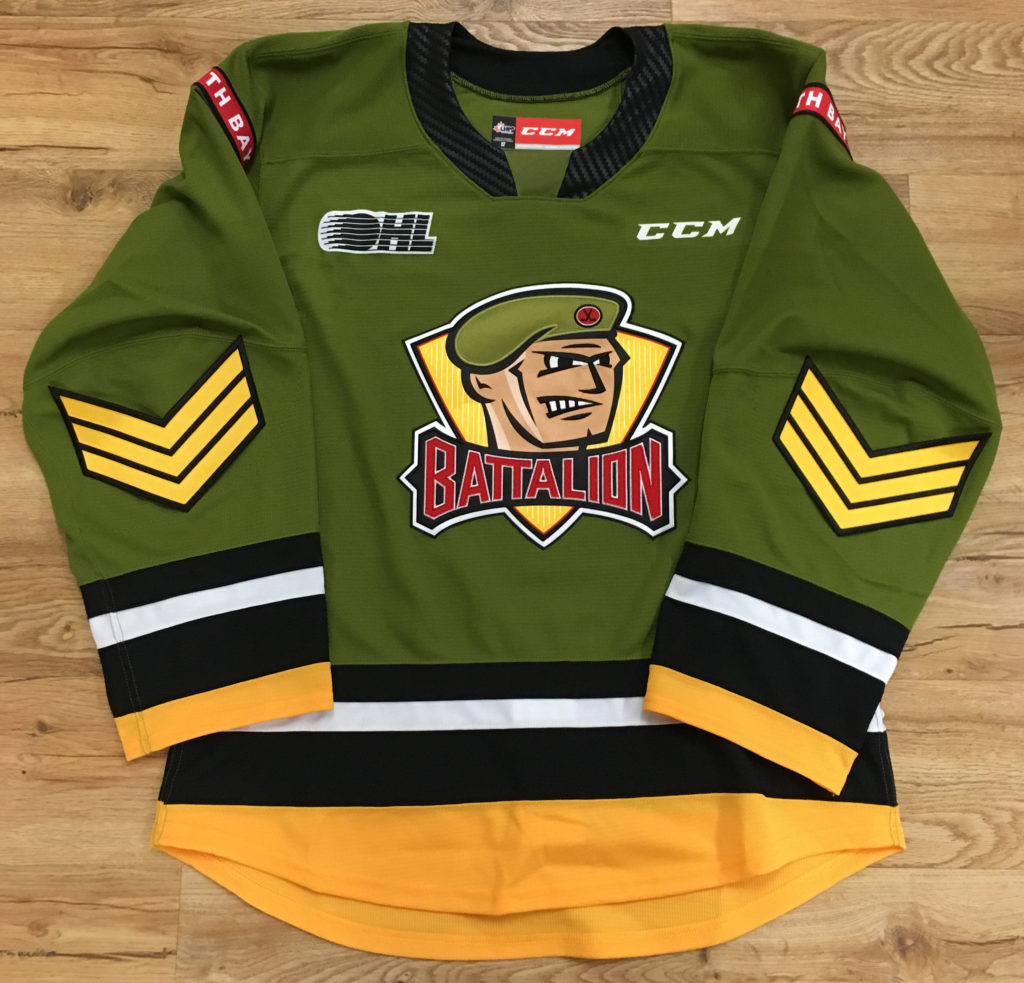 Battalion to wear Centennials colours - North Bay Battalion