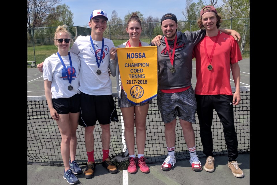 Wildcats win NOSSA Tennis banner.  Photo submitted.  