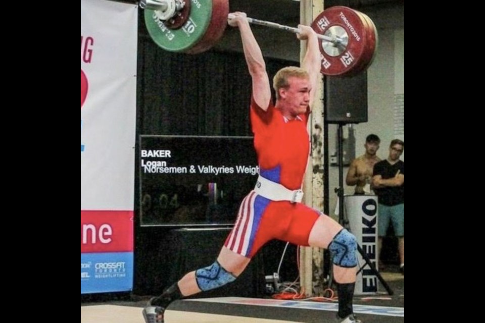 File Photo: Logan Baker competing in a weightlifting competition. 