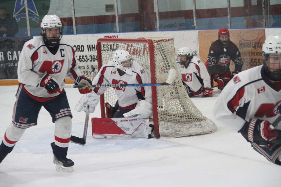 Mike Purkhart shuts the door on the Clarington Toros as he went 2-0 in his two starts in Peterborough.  Photo by Chris Dawson/BayToday. 
