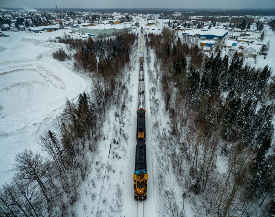 20180224 polar bear express leaving Cochrane heading to Moosonee