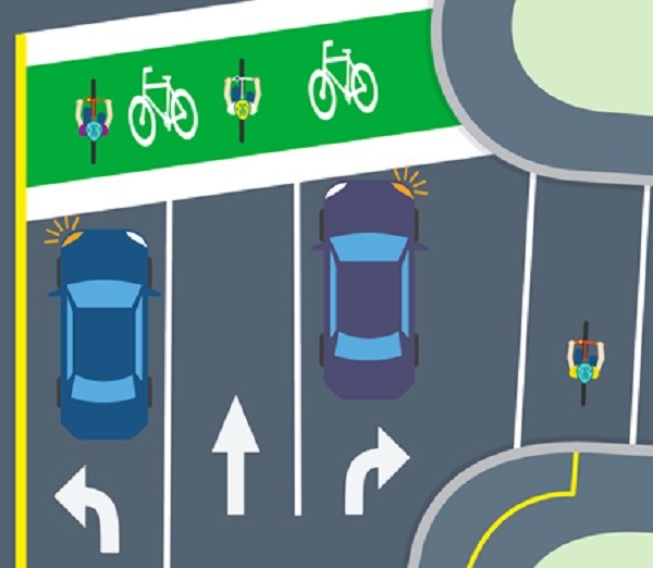 Main St. Bike box will give cyclists a leg up on motorists