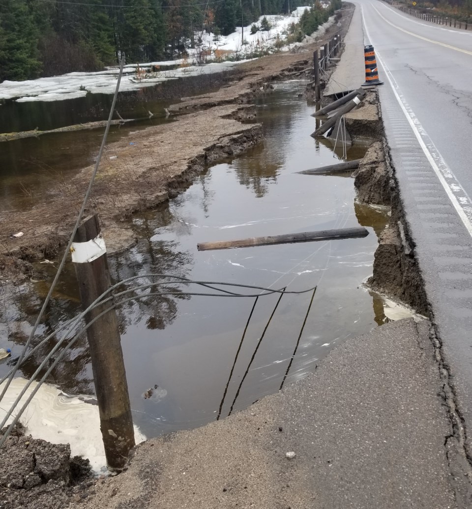 bissett creek highway 17 flooding