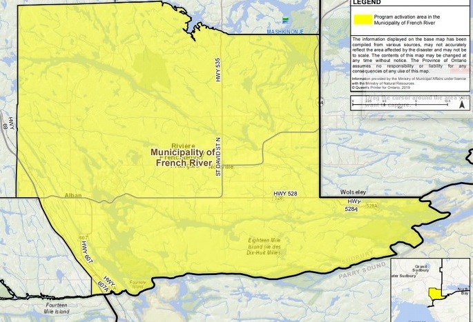 019 french river flood activation map